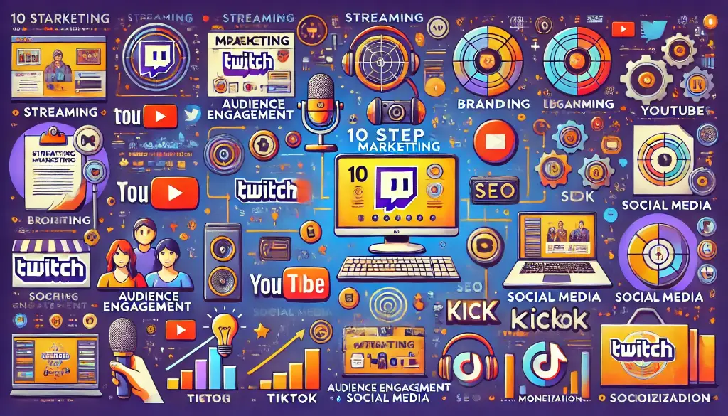 10-Punkte-Plan zur optimalen Vermarktung eines Streams auf Twitch, YouTube, TikTok oder Kick