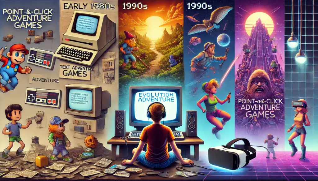 Point-and-Click-Adventures, Geschichte Point-and-Click, LucasArts Adventures, Monkey Island, SCUMM-Engine, Sierra On-Line, Thimbleweed Park, moderne Adventures, VR Adventures, klassische Abenteuerspiele, Adventure-Genre Entwicklung, Zukunft Point-and-Click-Adventures, Gabriel Knight, Broken Age, Return to Monkey Island, interaktive Geschichten, Adventure-Games 2025, beliebte Adventures, Point-and-Click-Renaissance, Adventures für PC und Konsole, Story-basierte Spiele, narrative Games, Textadventure Entwicklung, Abenteuer Spiele Klassiker, Indie-Adventure-Spiele, Adventure-Revival, legendäre Adventures.