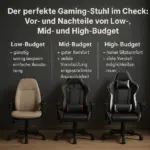 Gaming-Stuhl, ergonomischer Gaming-Stuhl, 4D-Armlehnen, Lordosenstütze, Mesh vs. PU-Leder, Gaming-Stuhl Test, Bürostuhl Alternative, Preis-Leistung Gaming-Stuhl