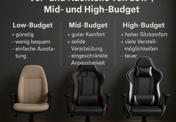 Gaming-Stuhl, ergonomischer Gaming-Stuhl, 4D-Armlehnen, Lordosenstütze, Mesh vs. PU-Leder, Gaming-Stuhl Test, Bürostuhl Alternative, Preis-Leistung Gaming-Stuhl